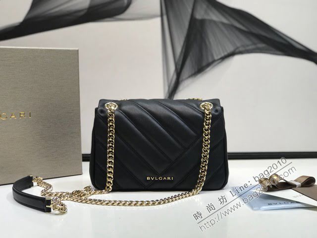 Bvlgari女包 寶格麗小號新品 幾何形狀鏈條斜挎包 Serpenti Cabocho肩包 287993  fyd1530